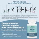 Liposomal NAD+ Boost Supplement with Nicotinamide Riboside