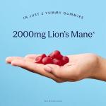 Lion’s Mane Gummies, Raspberry Flavor, 6,000MG, Vegan