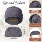 4 Pack Soft Cotton Chemo Sleep Caps for Women