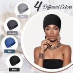 4 Pack Soft Cotton Chemo Sleep Caps for Women