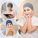 4 Pack Soft Cotton Chemo Sleep Caps for Women