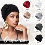 6 Pack Cotton Chemo Turbans for Women