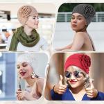 6 Pack Cotton Chemo Turbans for Women