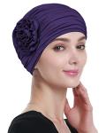 Silky Purple Chemo Scarves for Alopecia