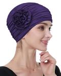 Silky Purple Chemo Scarves for Alopecia
