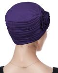 Silky Purple Chemo Scarves for Alopecia