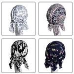 4-Pack Pre-Tied Chemo Head Scarves and Beanies