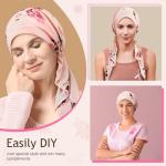 4 Pack Floral Chemo Head Scarves for Women