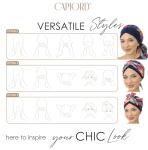 Navy Floral Scarf for Chemo Patients and Hair Loss