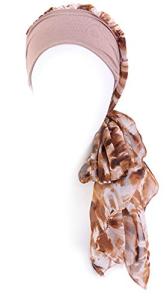 Women's Khaki Sleep Beanie Scarf for Cancer