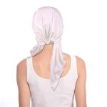 XIAOBLESS Pre-Tied White Cancer Head Scarf