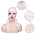 XIAOBLESS Pre-Tied White Cancer Head Scarf