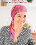 Women's Pre-Tied Chemo Head Scarf - Pink & Orange