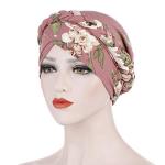 Floral Satin Pre-Tied Chemo Cap for Women