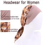 Women's Khaki Sleep Beanie Scarf for Cancer