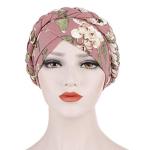 Floral Satin Pre-Tied Chemo Cap for Women
