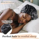 Satin Lined Chemo Beanie for Women - Black