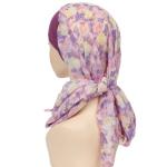 Purple Silk Scarves for Women with Cancer