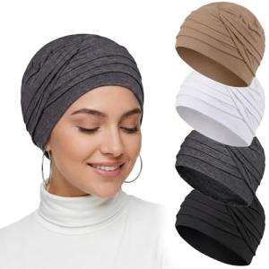 4 Pack Soft Chemo Beanies for Women