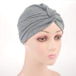 Grey Chemo Sleep Turban Scarf for Hair Loss
