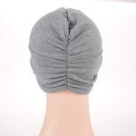 Grey Chemo Sleep Turban Scarf for Hair Loss