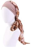 Women's Khaki Sleep Beanie Scarf for Cancer