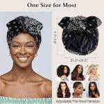 Satin Lined Chemo Beanie for Women - Black