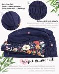 Awefeel Navy Blue Floral Chemo Turban