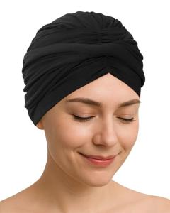 Soft Chemo Headwear for Women - Black Turban