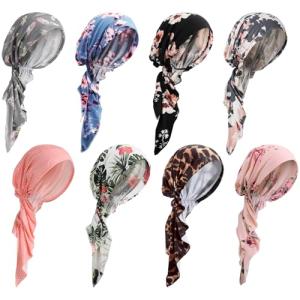 8 Pcs Soft Cotton Chemo Headwear for Women