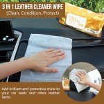 Air Jungles Luxury Leather Cleaner Wipes 70 Count