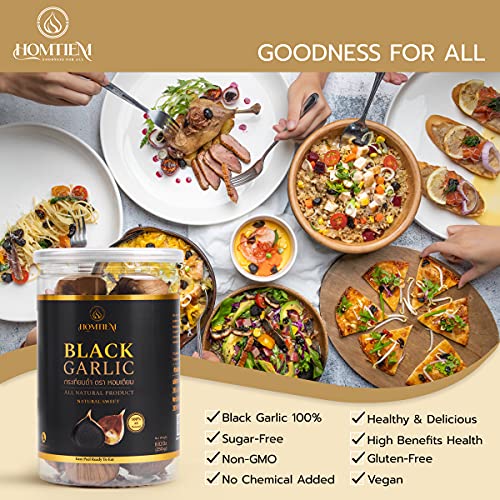 Homtiem Black Garlic - 8.82 Oz Superfood Snack