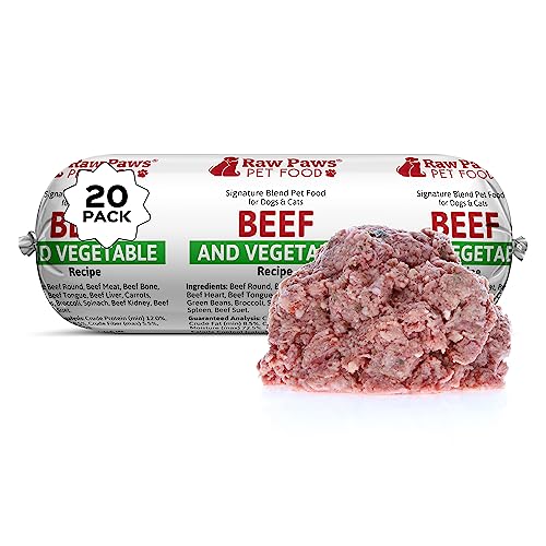 Raw Paws Pet Beef & Veggie Dog Food Rolls