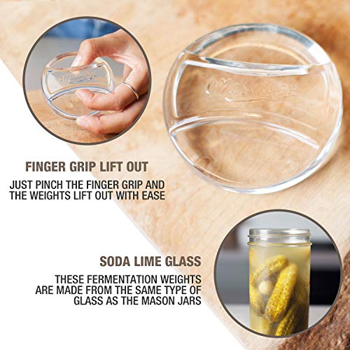 Pickle Pebble Glass Weights for Mason Jars