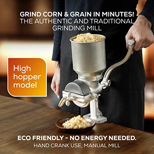 High Hopper Manual Corn and Grain Grinder