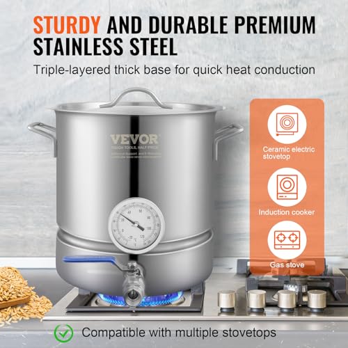 5-Gallon Stainless Steel Beer Brew Kettle