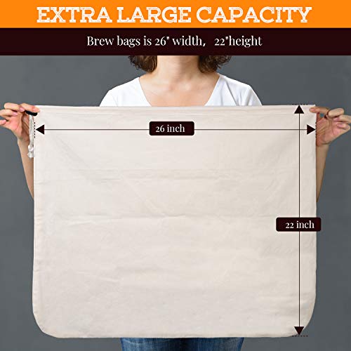 Reusable Unbleached Cotton Brew Bags - 2 Pack