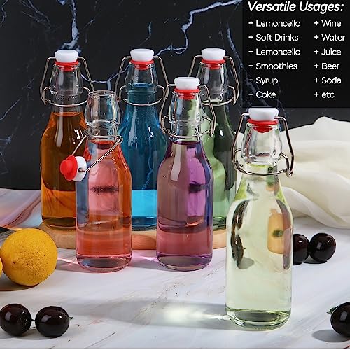10-Pack 8.5 oz Swing Top Glass Bottles