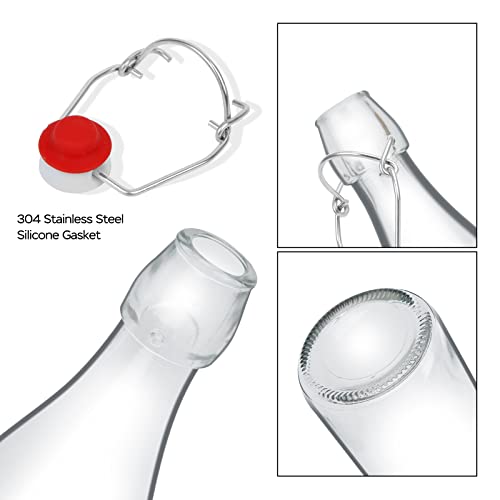 10-Pack 8.5 oz Swing Top Glass Bottles