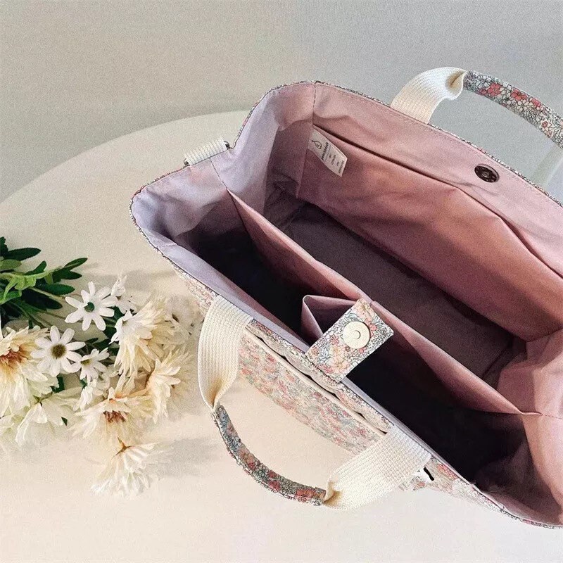 Korean Floral Mother & Baby Bag - Multi-Functional Shoulder Bag