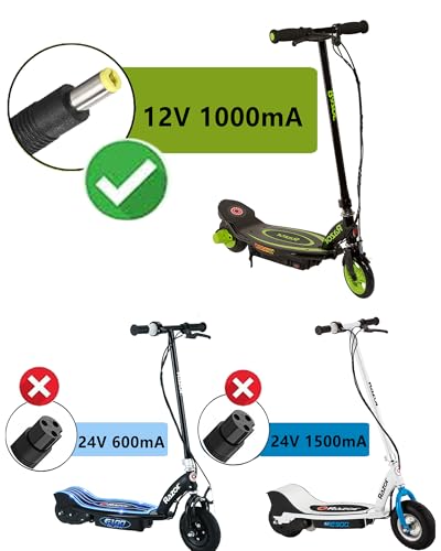 12V Charger for Razor E90 Electric Scooters