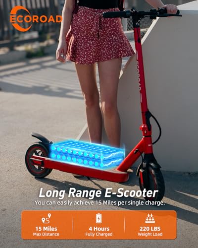 ECOROAD EC6 Electric Scooter, 350W Motor, 19 MPH