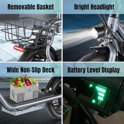 Caroma Peak 1200W Adjustable Electric Scooter with Seat