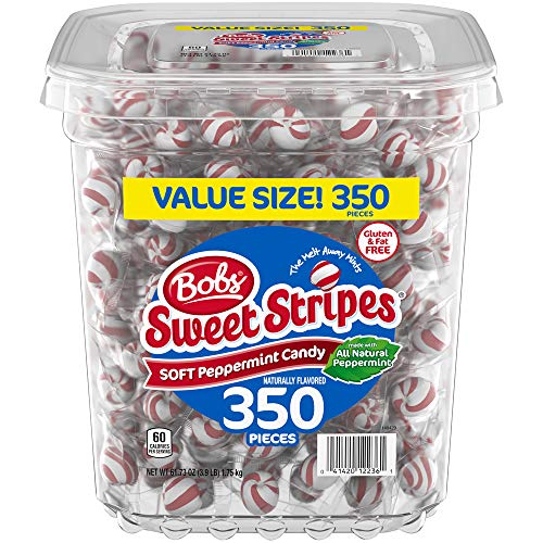 Bob's Soft Peppermint Candy, 350 Individually-Wrapped Pieces