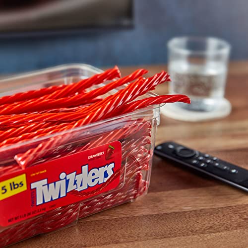 Twizzlers Strawberry Twists Licorice Candy Tub, 5 lb