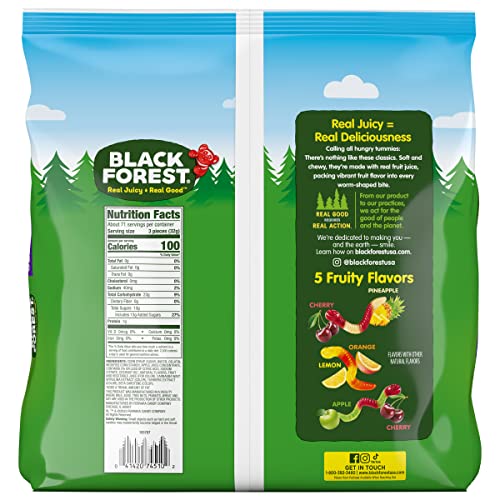 Black Forest Gummy Worms, 5lb Bulk Bag