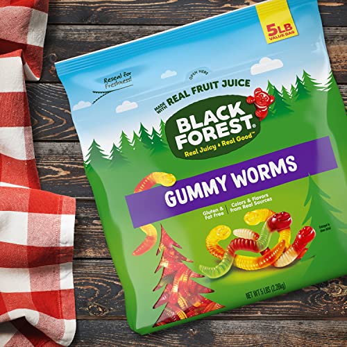 Black Forest Gummy Worms, 5lb Bulk Bag