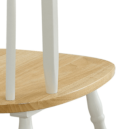 Autumn Lane Windsor Dining Chairs, White/Oak (Set of 2)