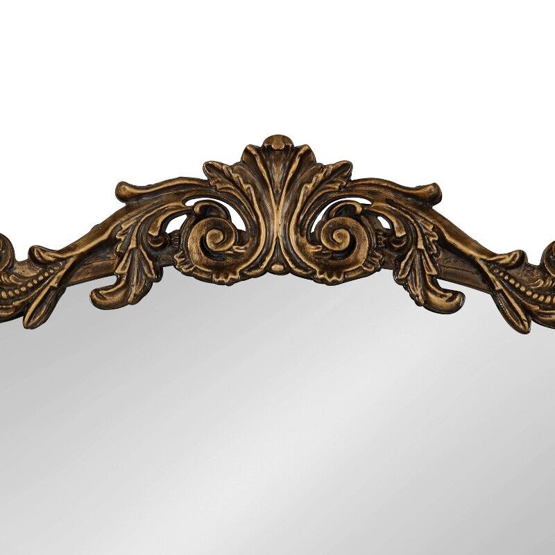Gold Arch Mirror, Baroque Inspired Wall Decor