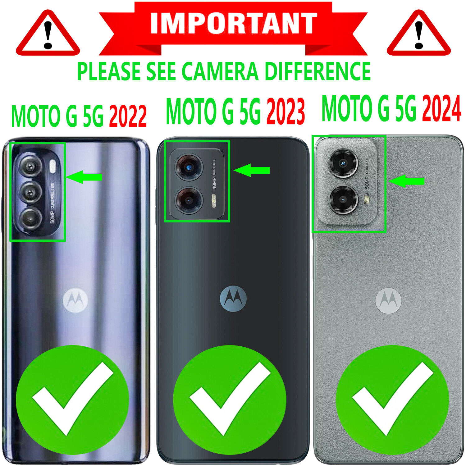 Motorola Moto G 5G 2023 2024 Shockproof Case + Glass